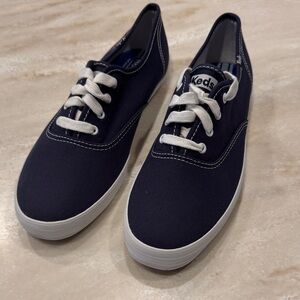 Keds Dark Blue Canvas Shoes with White Accents